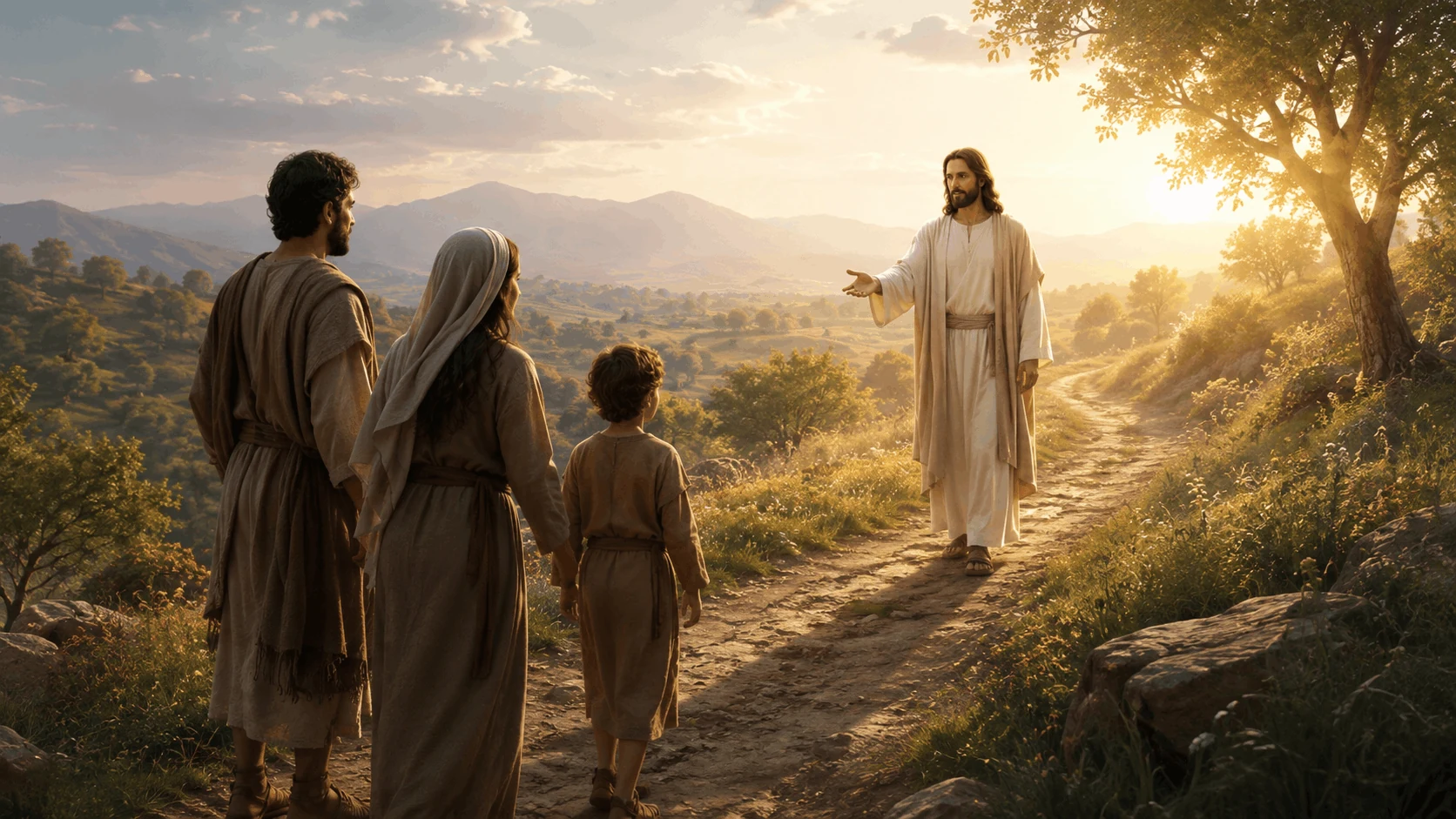 Jesus Christ personally calling a household to follow Him